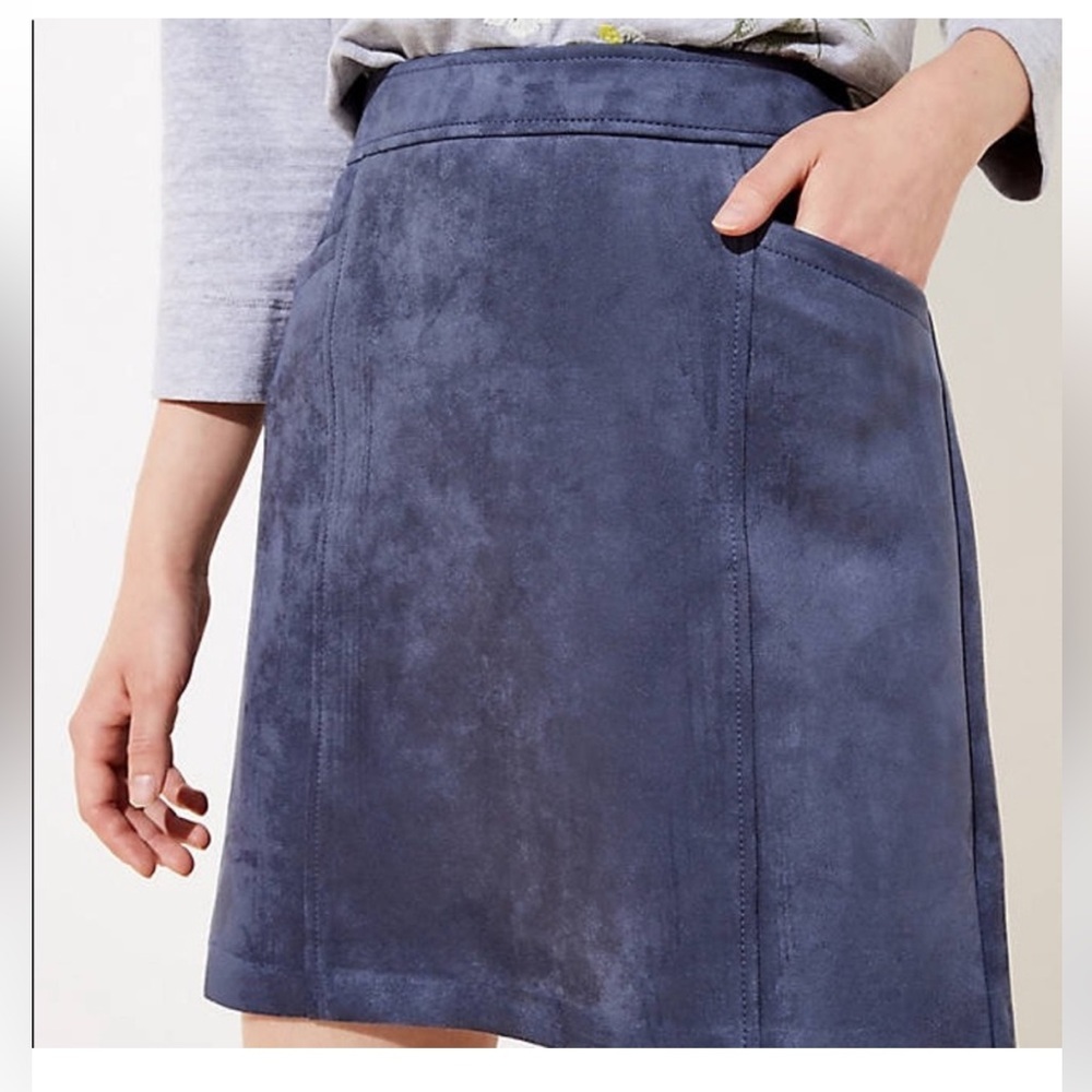 (17) NWOT LOFT vegan suede Mini Skirt